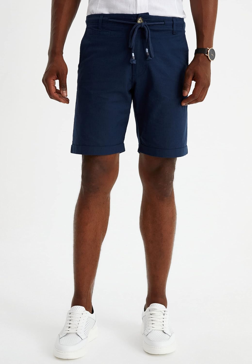 Leif Nelson kurze Hose Herren Bermuda Leinen Shorts Leinenhose Stoffhose Leinenshorts Männer Sommerh