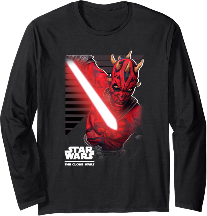 Star Wars The Clone Wars Darth Maul Saber Glow Langarmshirt