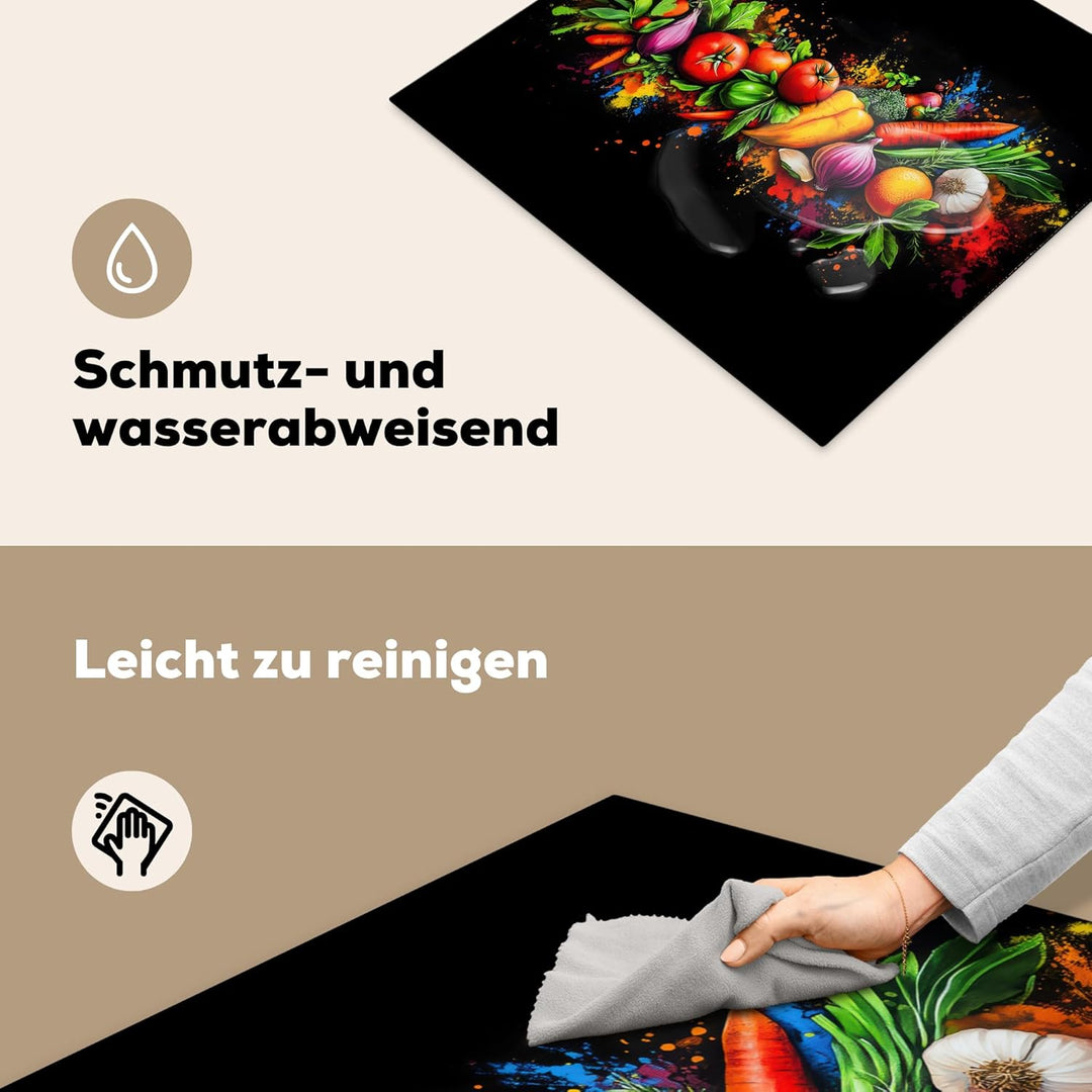 KitchenYeah© Herdabdeckplatte 59x51 cm Einteilig Induktionsmatte Küche Abdeckung Ceranfeld Herd Abde