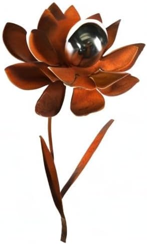 Bornhöft Gartenstecker Blume Metall Gartendeko Rost Edelrost rostiger Beetstecker 110cm Deko Rostfig