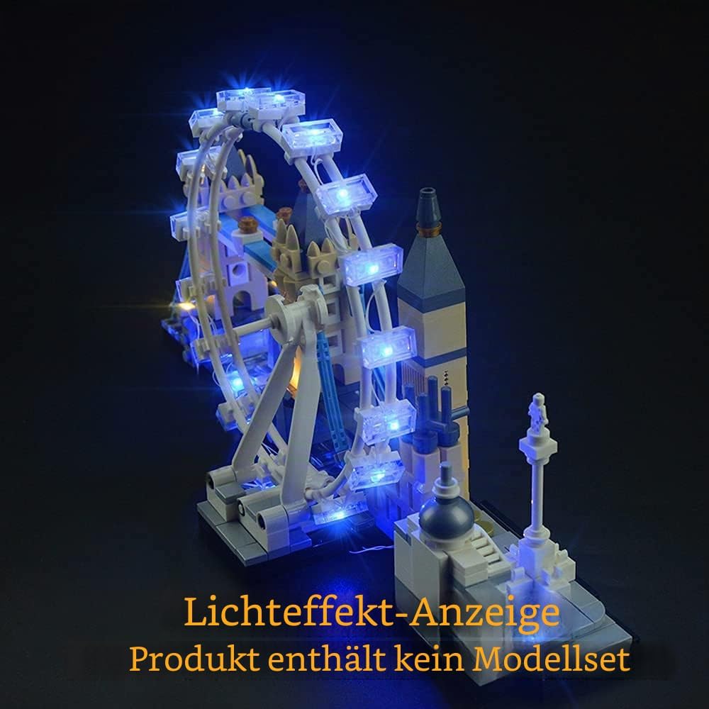 GEAMENT Verbesserte Version Licht-Set für Architecture London Skyline Collection Kompatibel mit Lego
