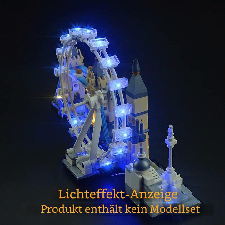 GEAMENT Verbesserte Version Licht-Set für Architecture London Skyline Collection Kompatibel mit Lego
