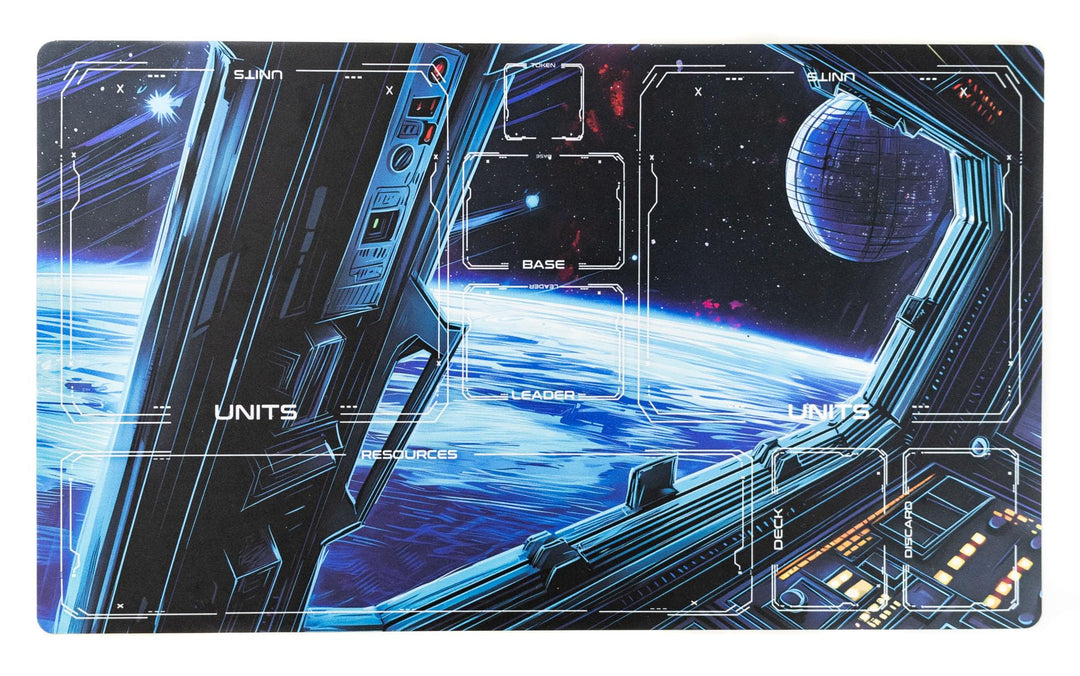 1 Spieler-Kartenspielmatte kompatibel mit Star Wars: Unlimited 24" x14“ / 61x35,5 cm - Raumschiff-Co