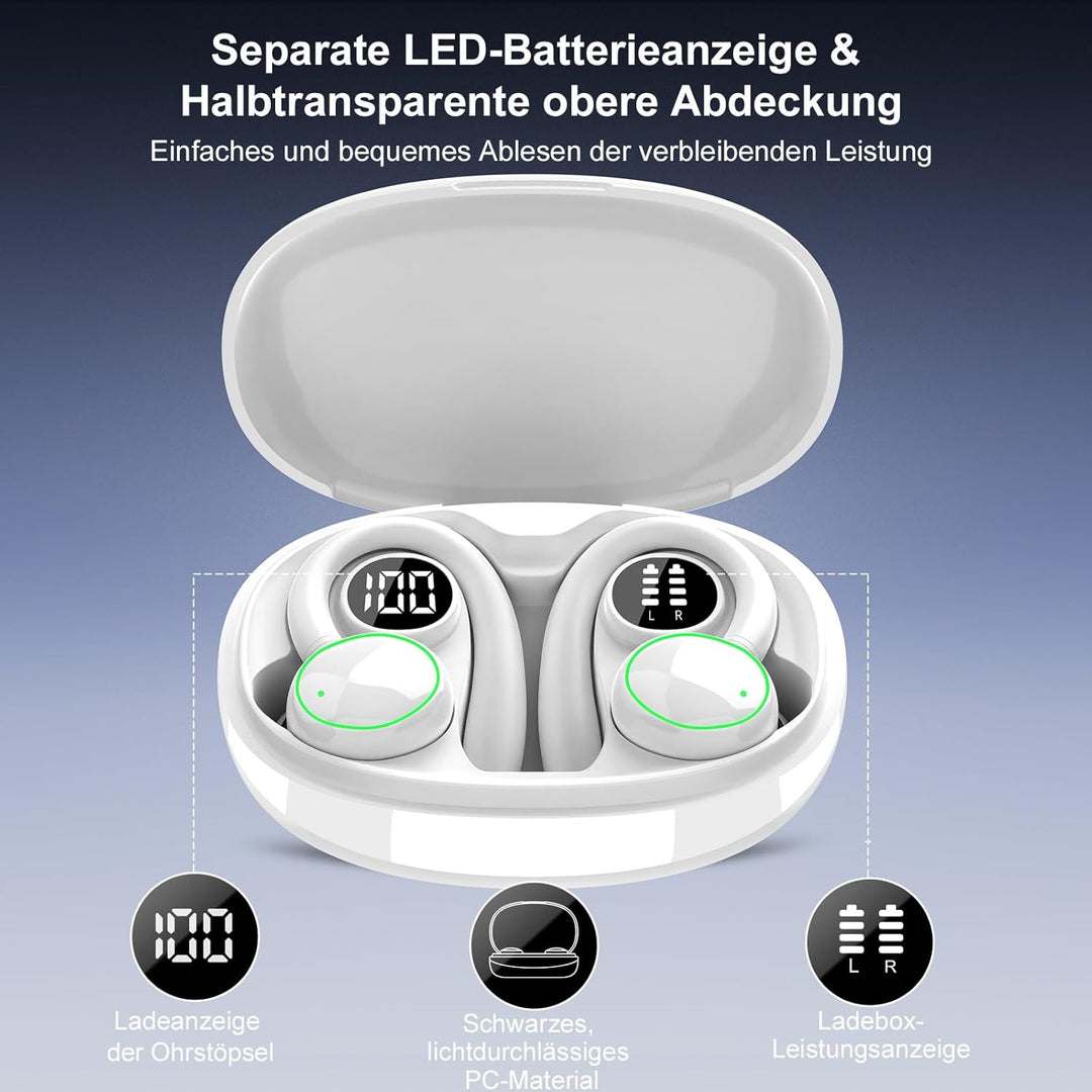 Bluetooth Kopfhörer Sport, Kopfhörer Kabellos Bluetooth 5.3 mit 4 Mic, In Ear Kopfhörer ENC Noise Ca