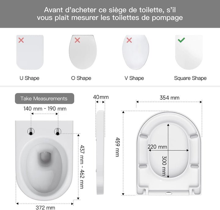 Rainsworth Nano Glaze Toilettendeckel Form D,Urea Formaldehyd Wc Sitz Mit Absenkautomatik,Ergonomisc
