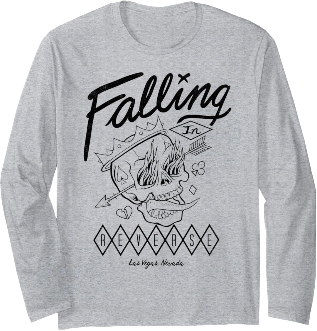 Falling In Reverse - Official Merchandise - Flame Skull Langarmshirt