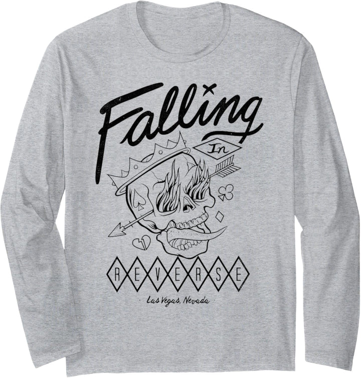 Falling In Reverse - Official Merchandise - Flame Skull Langarmshirt