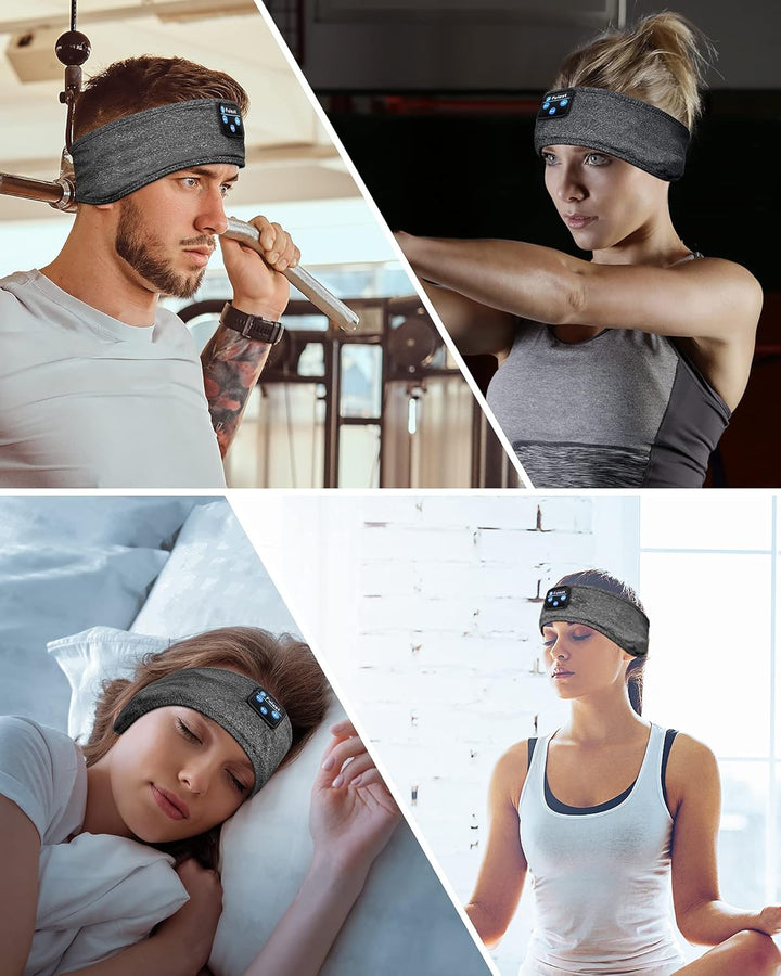 Voerou Schlafkopfhörer, Bluetooth-Kopfband, Schlafkopfhörer mit ultradünnen Lautsprechern für Seiten