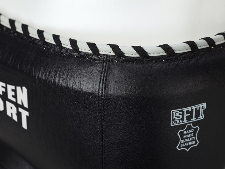 Paffen Sport «PRO Mexican» Wettkampf- und Sparrings-Tiefschutz für das Boxen aus Echtleder Schwarz S