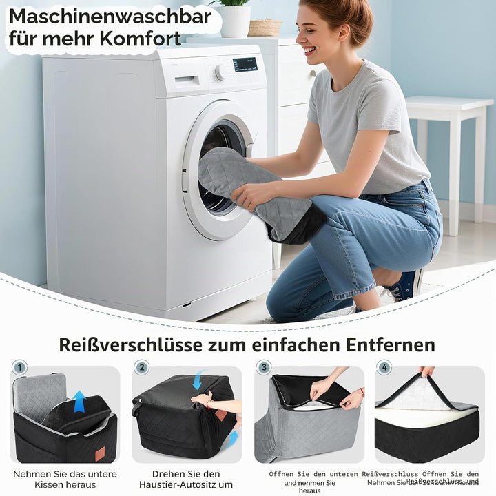 Autositz Hunde für kleine/mittlere Hunde unter 15 Kgs,Hunde Autositz,Abnehmbarer und waschbarer Haus