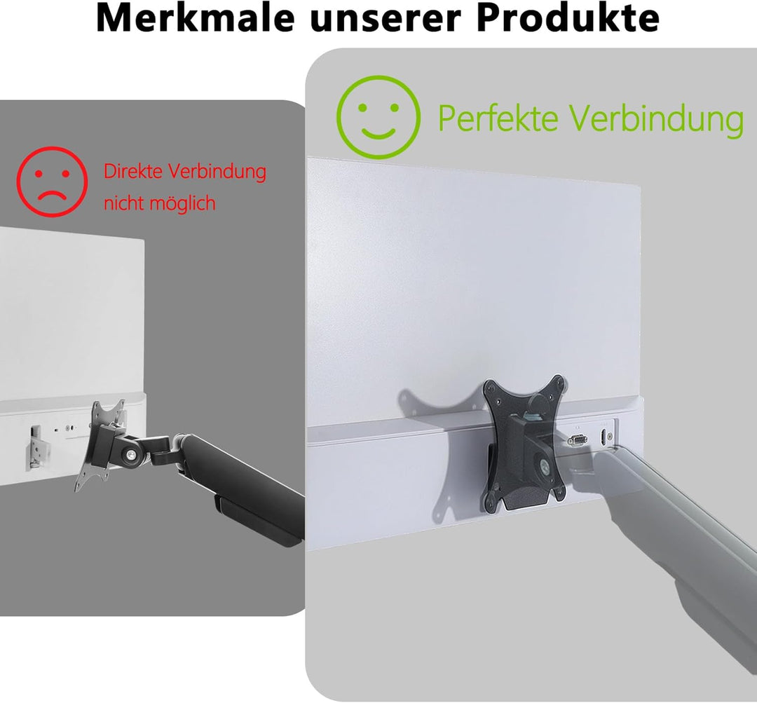 527sa VESA-Adapter kompatibel mit HP M-Serie und 5-Serie Monitoren (Passend für M22f,M24f,M24fd,M24f
