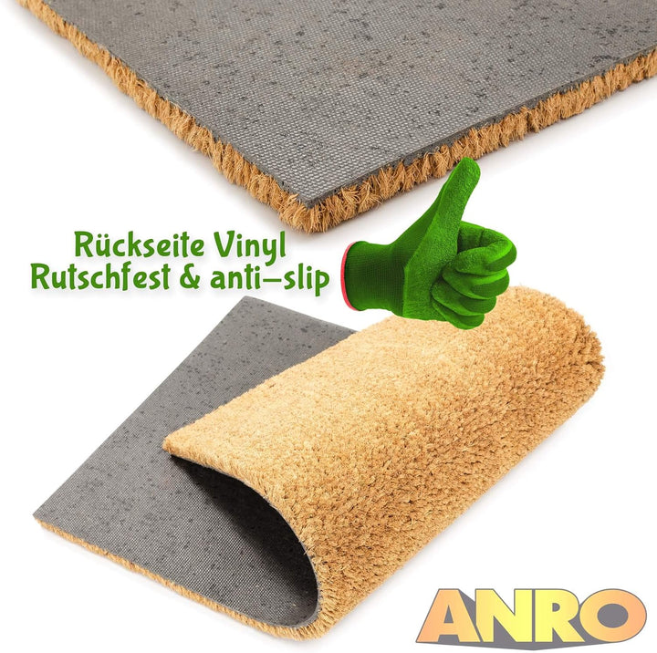 ANRO Kokosmatte Fussmatte Abstreifer Abtreter viele Grössen und Höhen Naturprodukt Rollenware Dicke