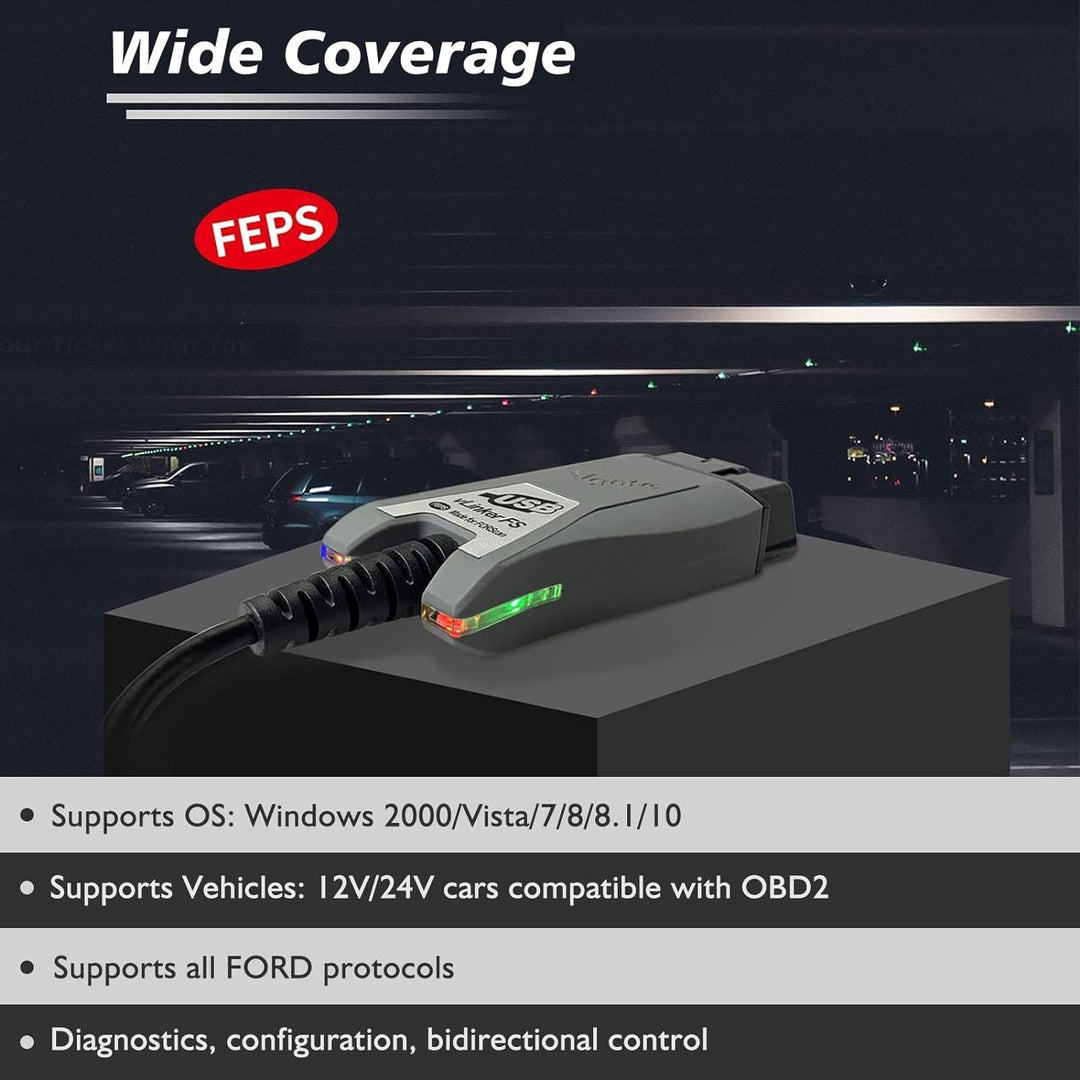 JUTA VLINKER FS OBD2 USB Adapter OBD-II Diagnosegerät für FORSscan mit HS/MS-CAN Auto Switch