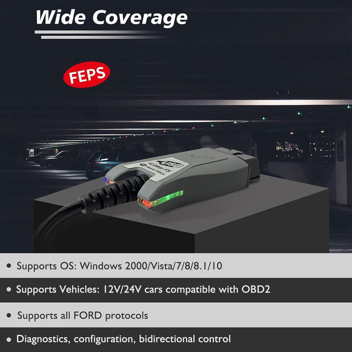 JUTA VLINKER FS OBD2 USB Adapter OBD-II Diagnosegerät für FORSscan mit HS/MS-CAN Auto Switch
