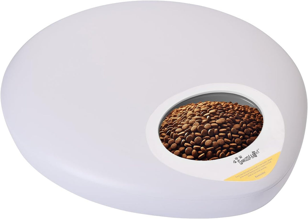 Sweetypet Futterautomat Katze: Smarter Haustier-Futterautomat, für Nass- & Trockenfutter, 5 Fächer (