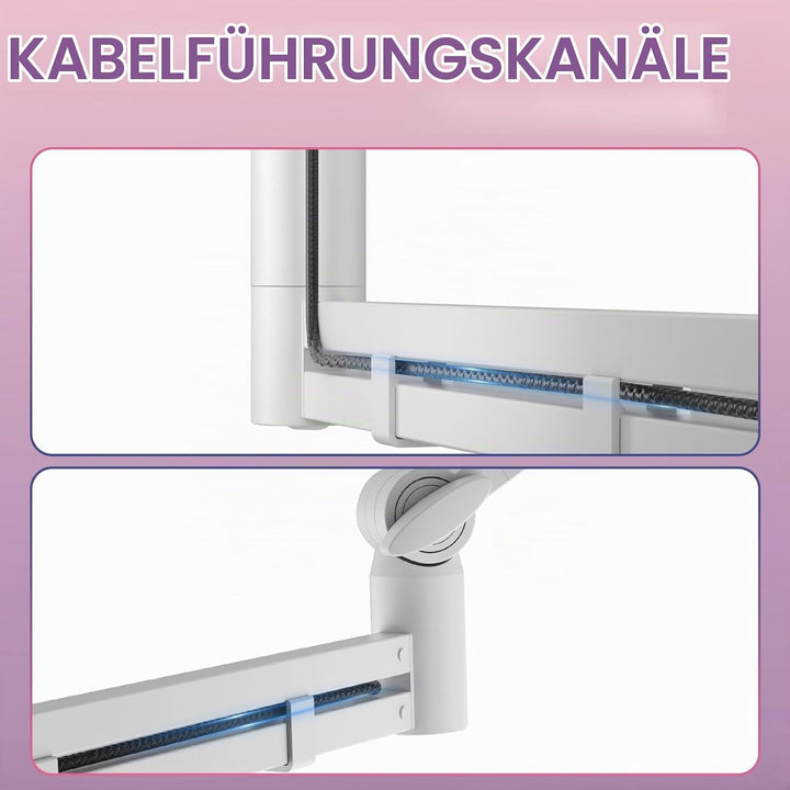 Low Profile Mikrofonarm, Verbesserter Mikrofonständer mit 7 cm Tischklemme, 3/8"- &amp; 5/8"-Adapter, Mi