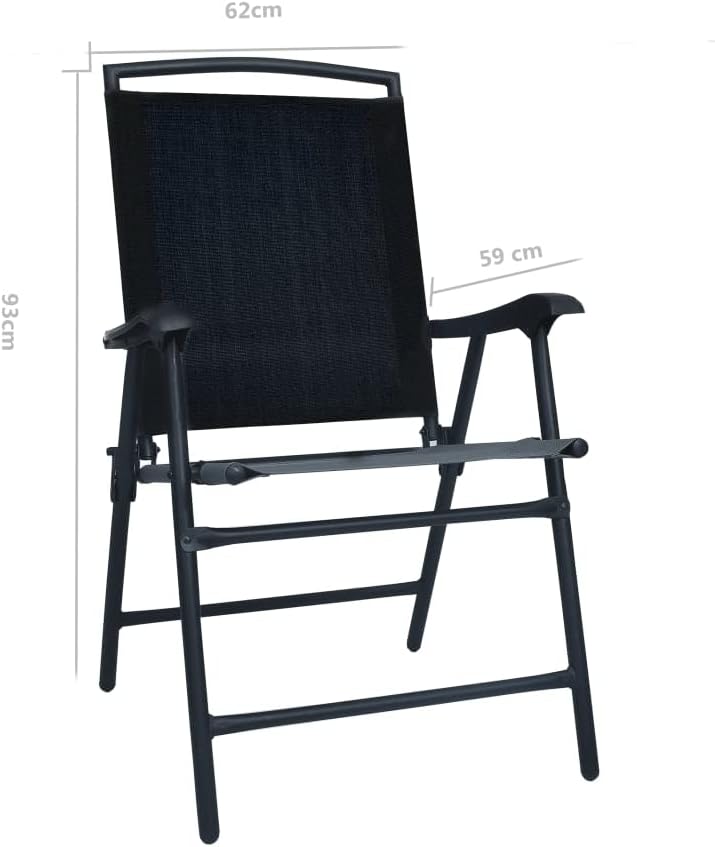 vidaXL 2X Gartenstuhl Klappbar Klappstuhl Campingstuhl Hochlehner Stuhl Stühle Essstuhl Terrassenstu