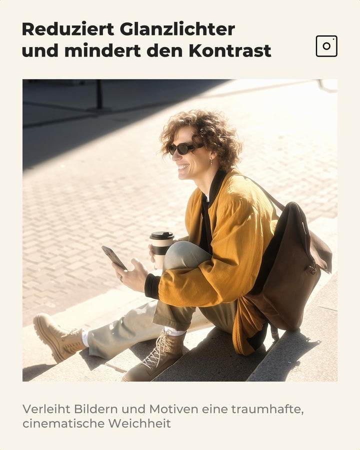 K&F Concept Nano-K Serie Black-Mist 1/2 Filter 77mm Black Promist 1/2 Filter aus Optisches Glas mit