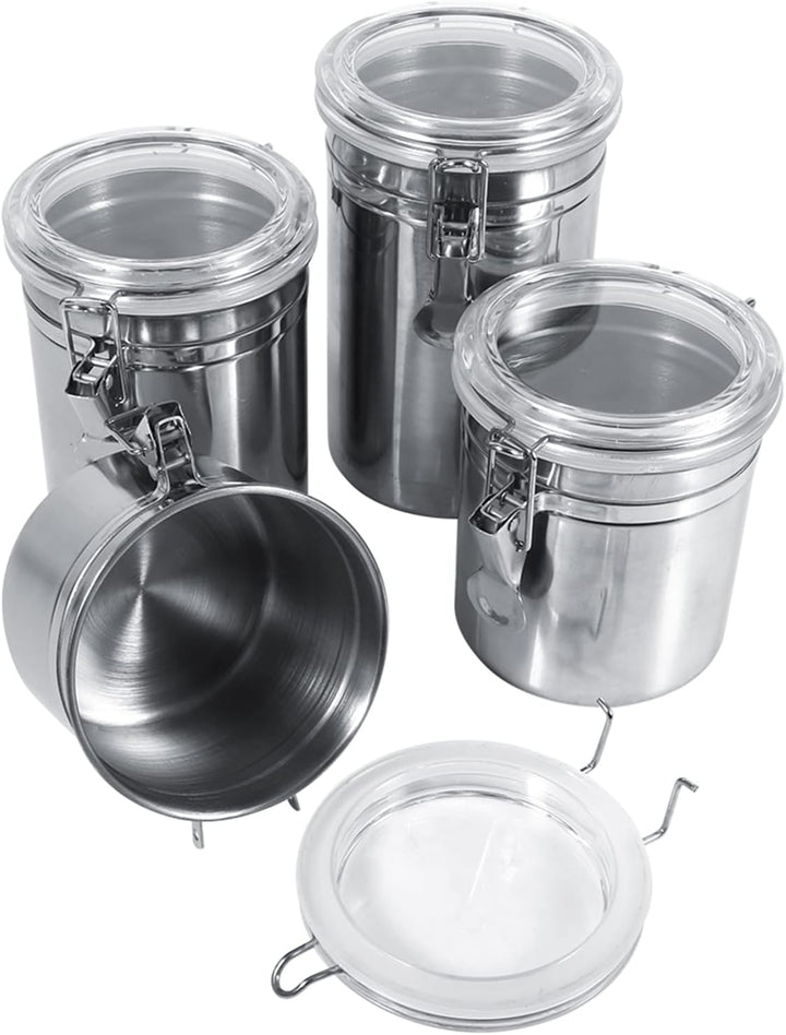 Hapivida Luftdichte Vakuum Kaffeedose, 1000ml Edelstahl Kaffeepulver Dose mit Aroma-Deckel und Versc