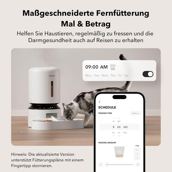 PETLIBRO 5L Futterautomat für 2 Katzen und Hunde mit APP, 5G-WLAN-Haustierfutterspender, Automatisch