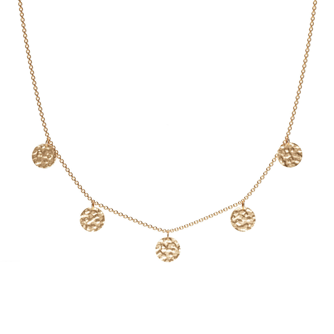 BAFFOS® Plättchen Halskette aus widerstandsfähigem Edelstahl in Farbe Rose-Gold und Silber für Damen