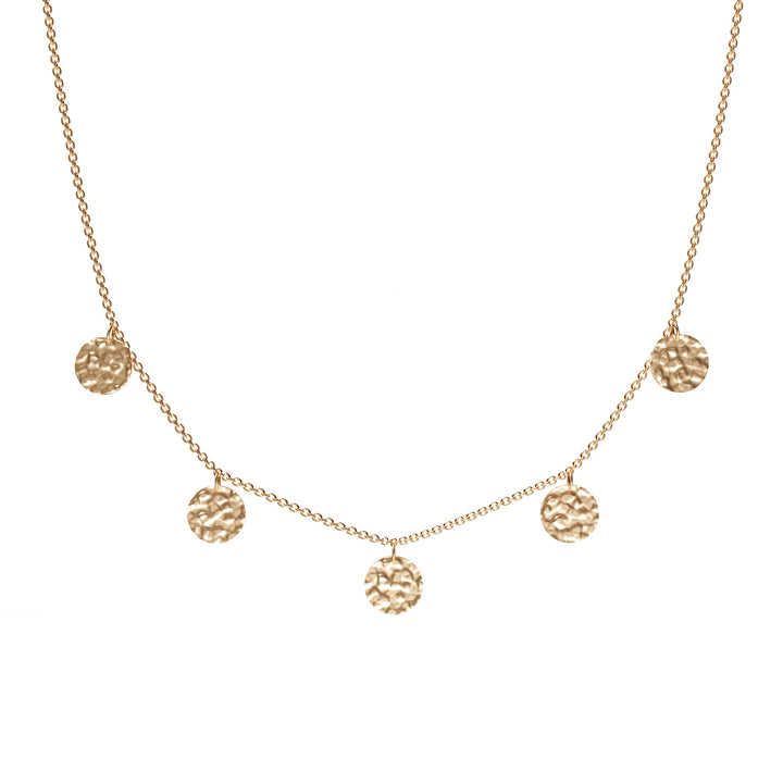 BAFFOS® Plättchen Halskette aus widerstandsfähigem Edelstahl in Farbe Rose-Gold und Silber für Damen