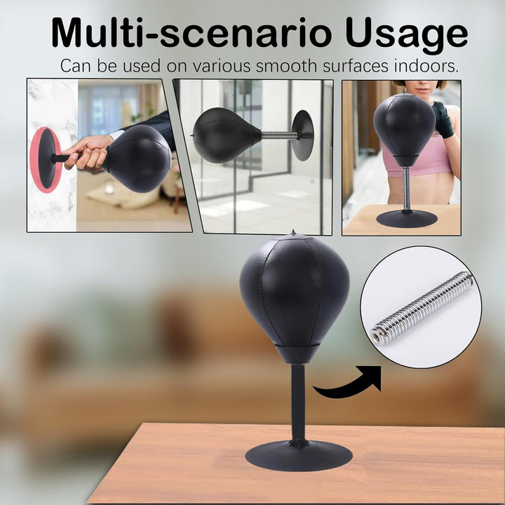Punchingball, Punchingball Tisch mit Federn, Saugnapf zum Stressabbau für Chef, Kollegen, Freunde, 1
