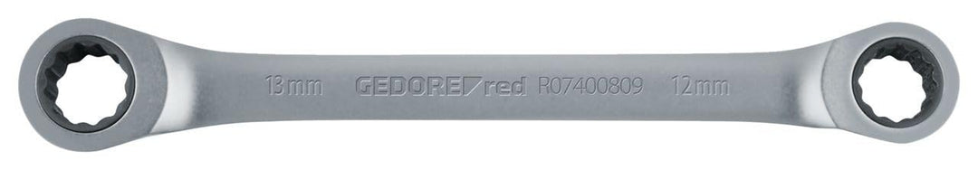 GEDORE red Doppelringratschenschlüssel gerade Form, metrisch Schlüsselweite 17 x 19 mm