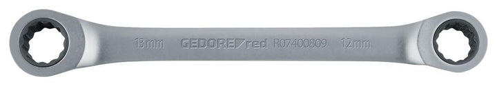 GEDORE red Doppelringratschenschlüssel gerade Form, metrisch Schlüsselweite 17 x 19 mm