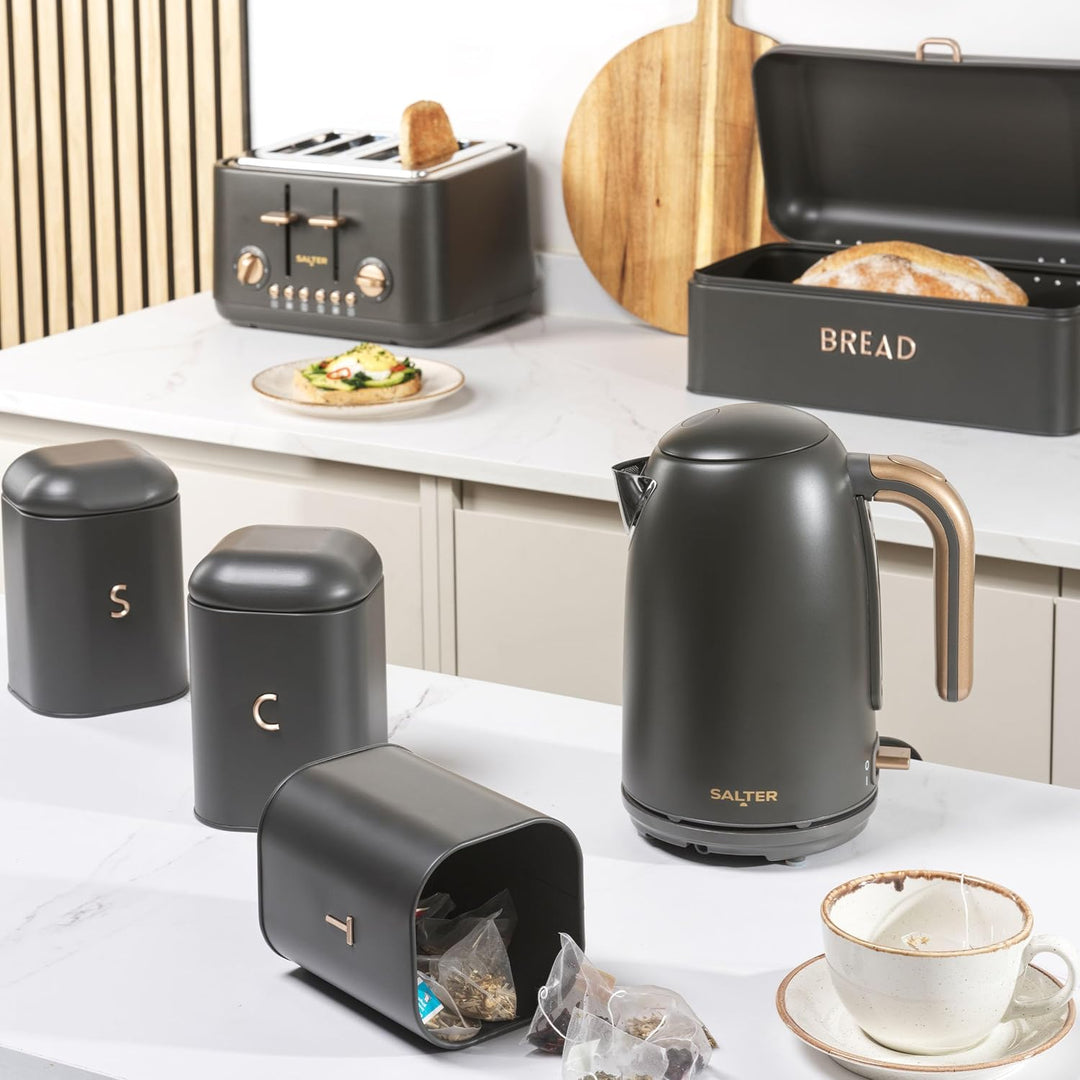 Salter BW13729EU7 Pebble Tee Kaffee Zucker Kanister Set – Aufbewahrungsdosen für Arbeitsplatten, Küc