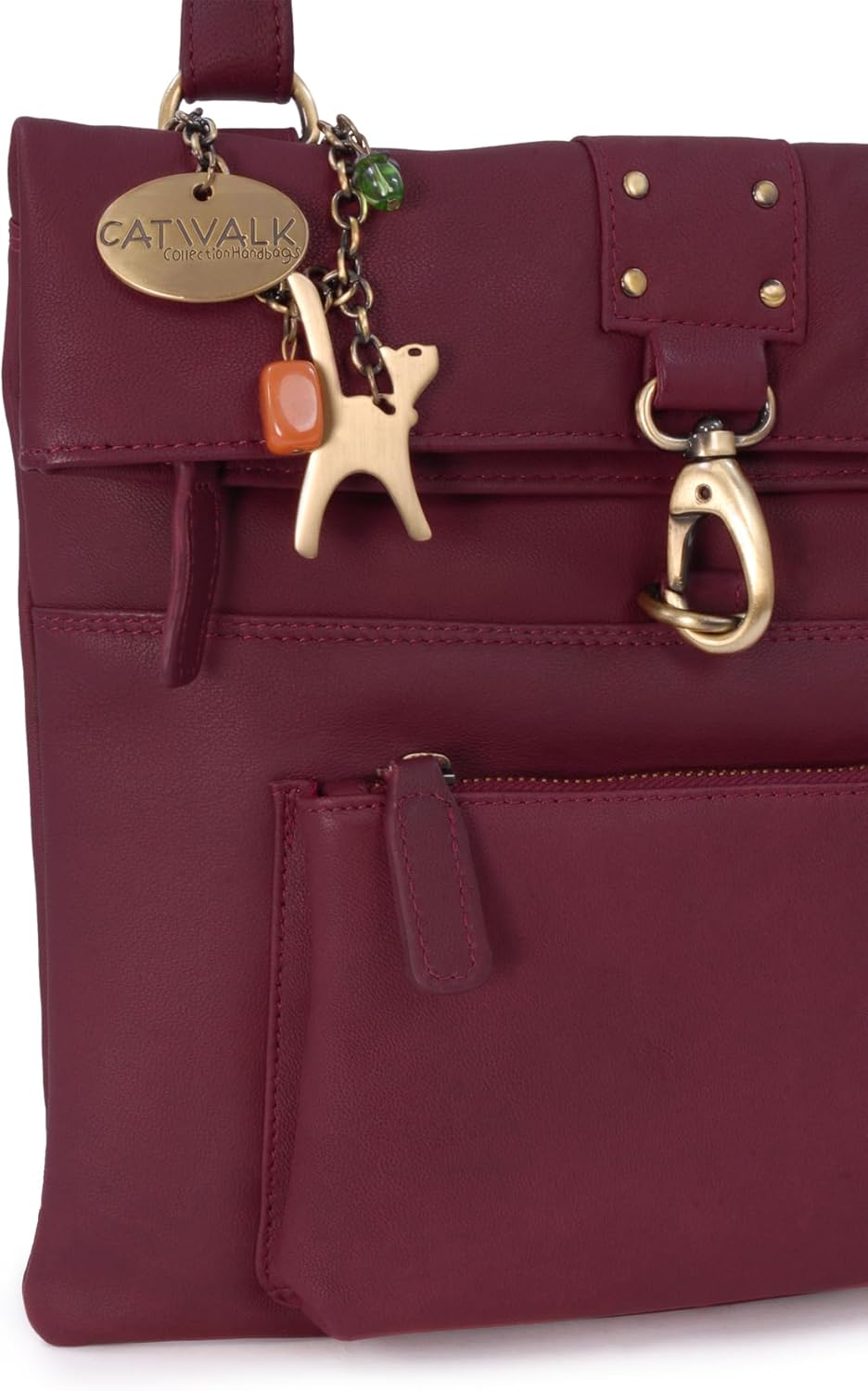 Catwalk Collection Handbags - Leder - Damen Leder Umhängetasche/Handtasche/Messenger/Schultertasche