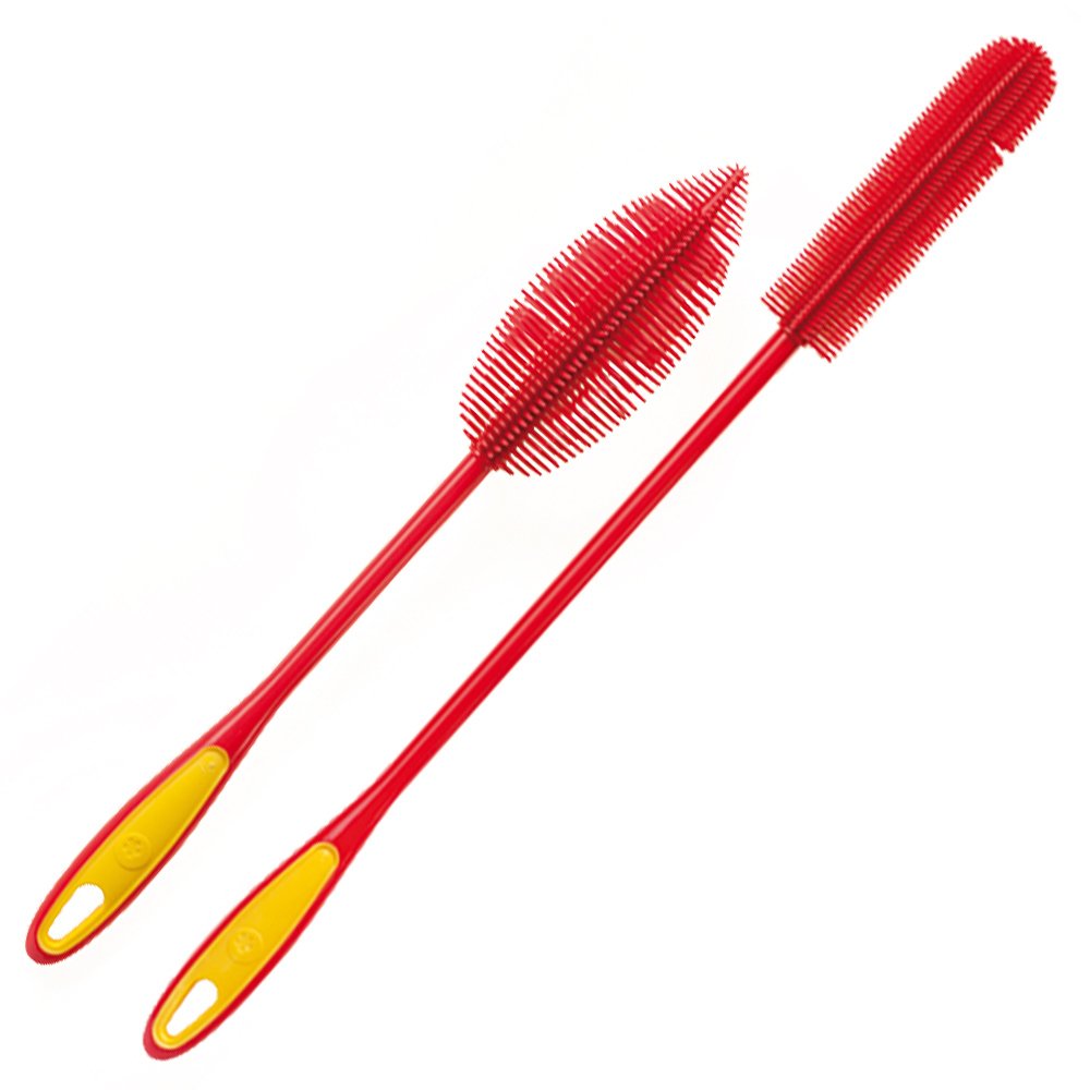 Kochblume Flaschenbürste 36cm & Flaschenbürste Slim 2er Set | Premium-Silikon & BPA frei| Hitzbestän