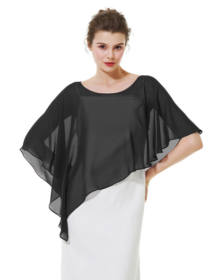 BEAUTELICATE Damen Chiffon Schal Stola Eleganten Cape Umhang für Braut Sommer Hochzeits Festliche Ab