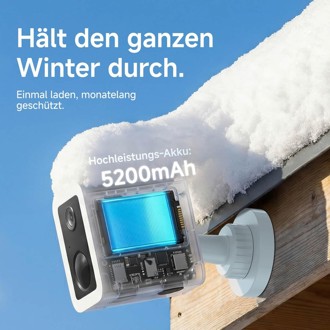 VSTARCAM 2K Überwachungskamera aussen &amp; innen, Magnetische Halterung, Kostenloser Cloud-Speicher, Sp
