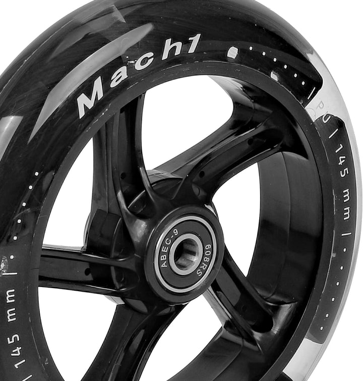 2 Stück 145x30mm Mach1 Kickscooter Rollen-Set inklusive Kugellager + Spacer - Cityroller Ersatz Reif