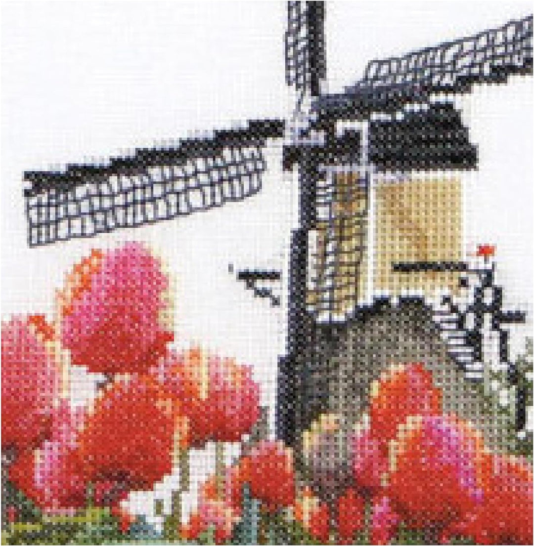 Thea Gouverneur - Kreuzstich-Set - Tulpenfelder - Leinen - 36 Count - Für Erwachsene - 473