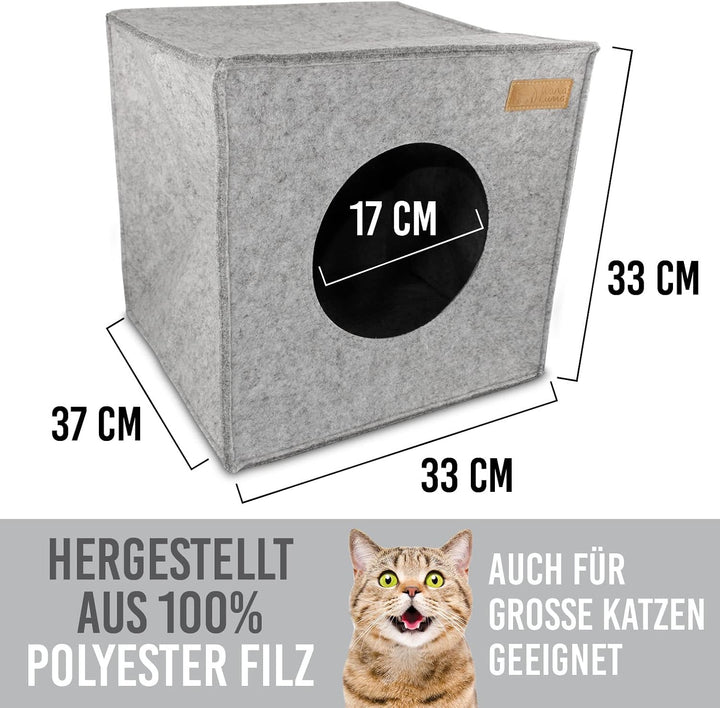 Katzenhöhle Filz fürs Regal z.B. IKEA Kallax oder Expedit I Kuschelhöhle Regal I Katzenhöhle für 2 K