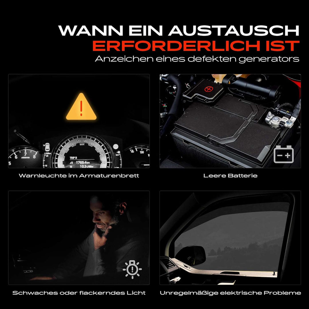 Frankberg Alternator Lichtmaschine Generator Kompatibel mit Ibiza IV 1.2TDi 2010-2012 Fabia II 1.2TD
