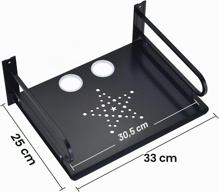 HNVNER Regal Wand für Beamer,HiFi Rack Aluminium,TV Zubehör Wandhalterung,Multimedia Wandregal für D