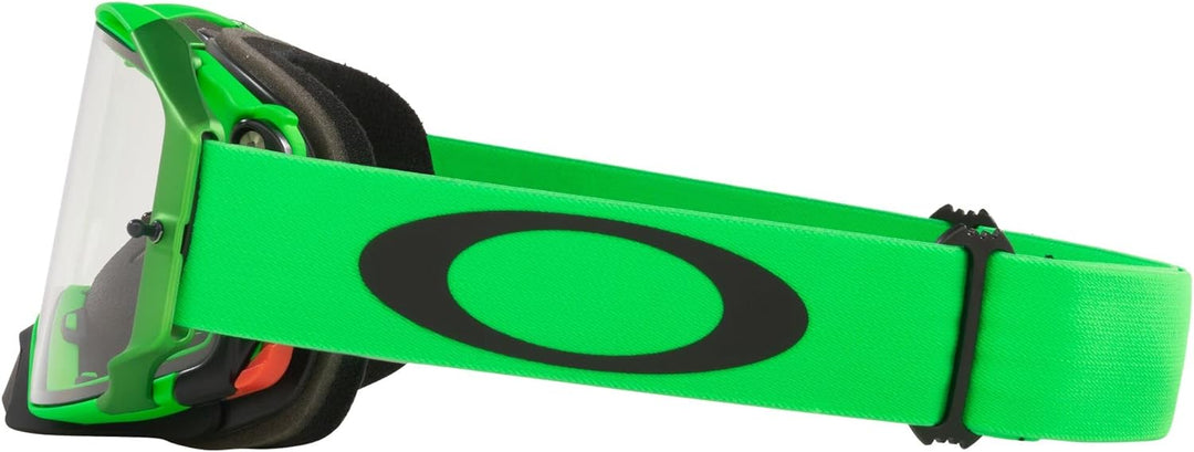 Oakley Unisex Airbrake Mx MX Goggle Einheitsgrösse Moto Green Strap/Clear Lens, Einheitsgrösse Moto
