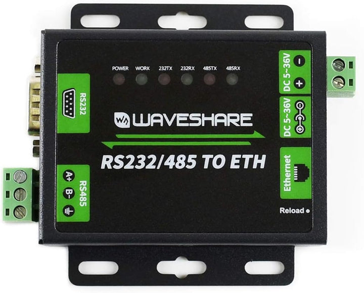 Waveshare Industrial Converter RS232 or RS485 to Ethernet Enables Bi-Directional Transparent Data Tr