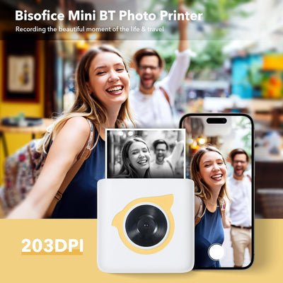 Bisofice L8 Mini Fotodrucker Für Smartphone Bluetooth Mini Thermodrucker Handy Drucker Mobiler Fotod