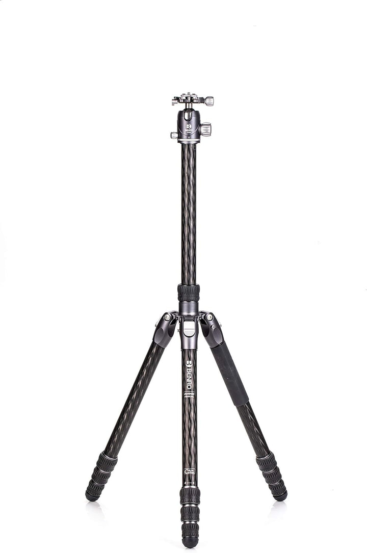 Benro Carbon Fibre Three Series Tripod/Monopod with VX30 Ballhead, 4 Leg Sections, Twist Leg Locks,
