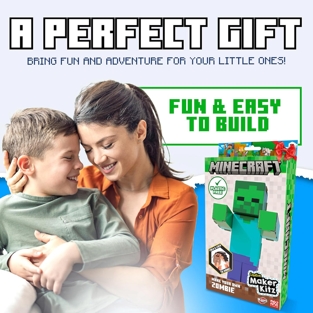 BLADEZ Minecraft Make Your Own Zombie, Lizenziertes Bastelset, Kunst und Handwerk für Jungen und Mäd