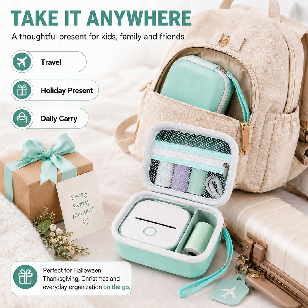ANKHOH Mini Drucker Tasche für Memoking T02/ für Phomemo M02/ M02S/ M02 Pro/ Q30S/ für Ponek Mini Po