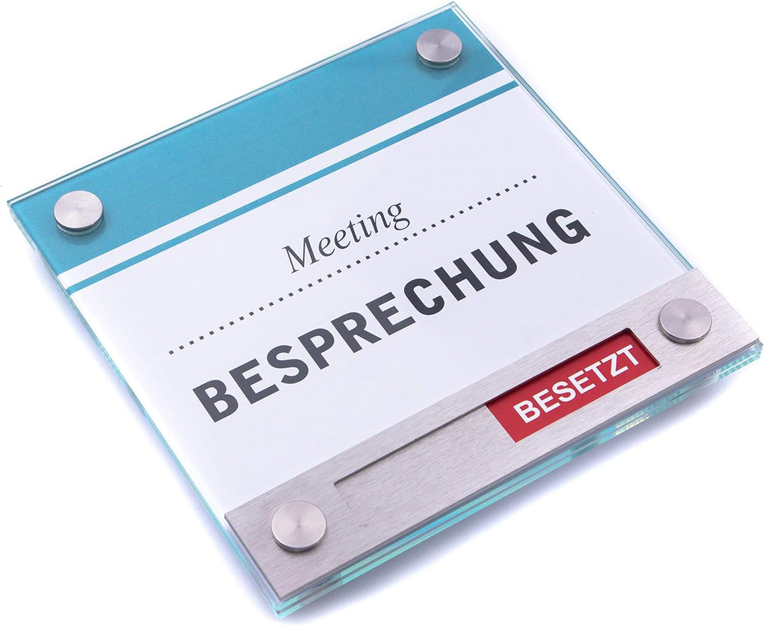 Türschild Glas Vitrum B (130/130 mit Frei/Besetzt-Anzeige), 130/130 mit Frei/Besetzt-Anzeige
