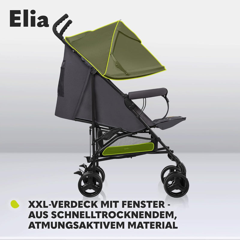 LIONELO Elia Buggy Klein Zusammenklappbar Kinderwagen Bis 15 Kg, Rücken Und Fussstützenverstellung H