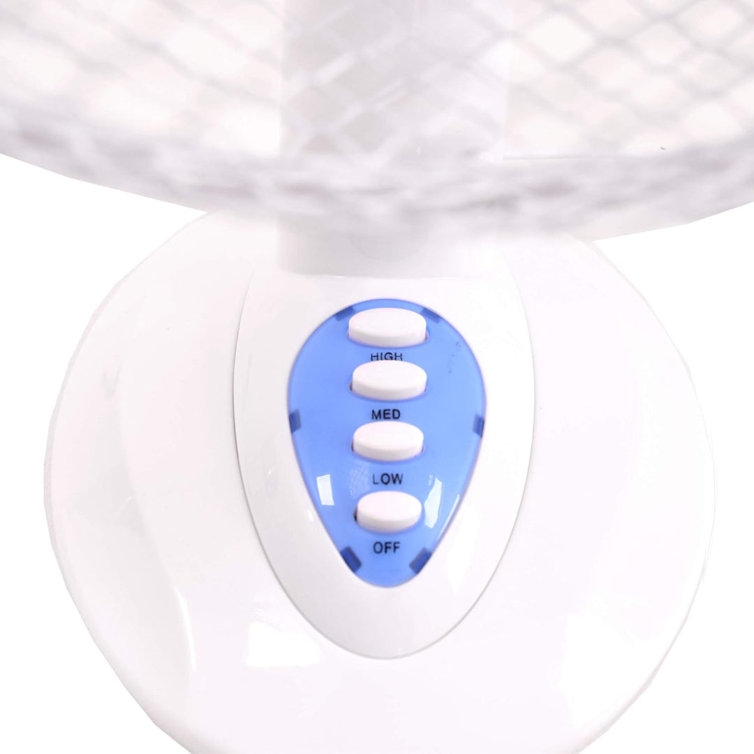 Syntrox Germany TVT-33W-WB 12" 35 cm Tischventilator mit 3 Geschwindigkeiten, Oszillation Windmaschi