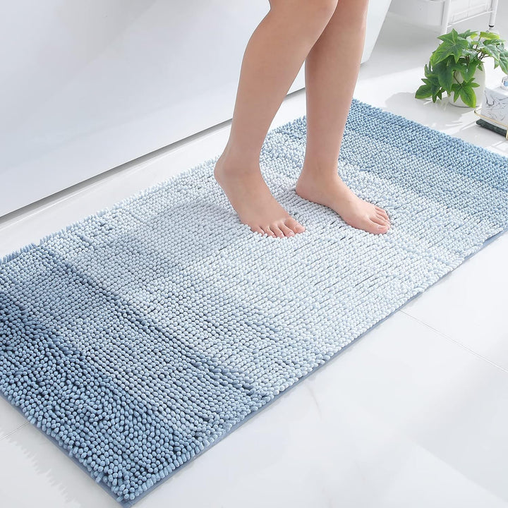 Homaxy Chenille Badezimmerteppich rutschfeste Hochflor Badematte Waschbar Badteppich Weich Badvorleg