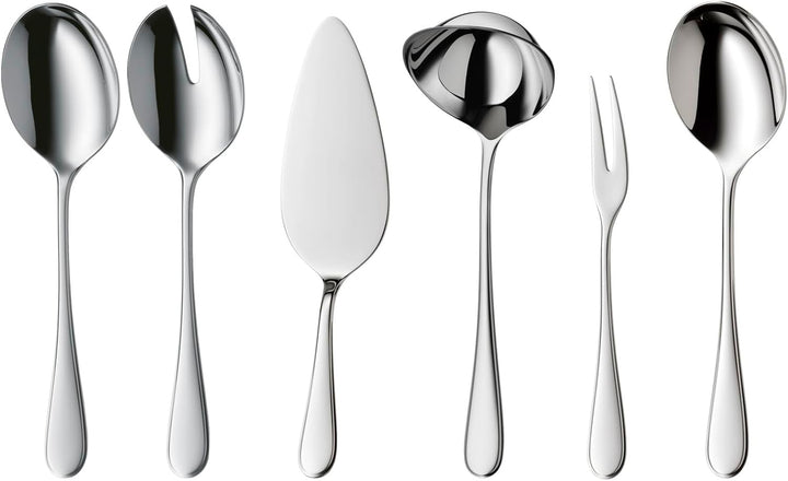 WMF Kent Plus Besteck Set 12 Personen, 66 teilig, 60 Teile mit Servierbesteck, Hohlheftmesser, Croma